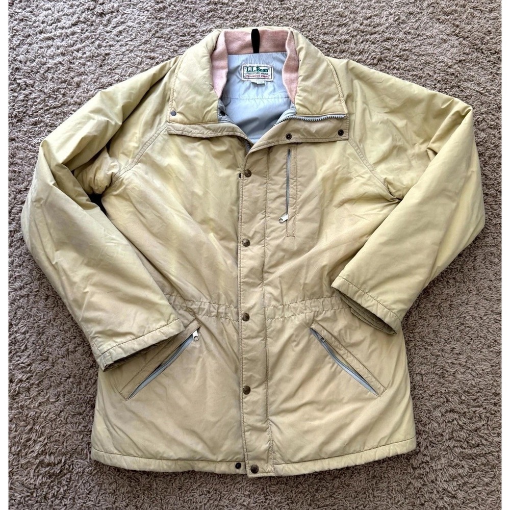 Vintage L.L. Bean Penobscot Parka Jacket Men's Large Beige Made in USA